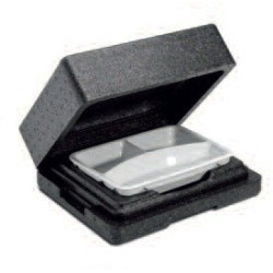 Porcelain 3-compartment menu tray