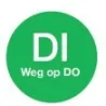 Afwasbare Sticker 'Di weg op Do' 19mm