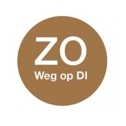 Afwasbare Sticker 'Zo weg op Di' 19mm 500/rol