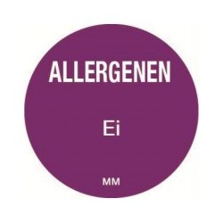 Allergie sticker 'Ei' rond 25 mm, 1000/rol