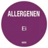 Allergie sticker 'Ei' rond 25 mm, 1000/rol