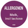 Allergie sticker 'Ei' rond 25 mm, 1000/rol