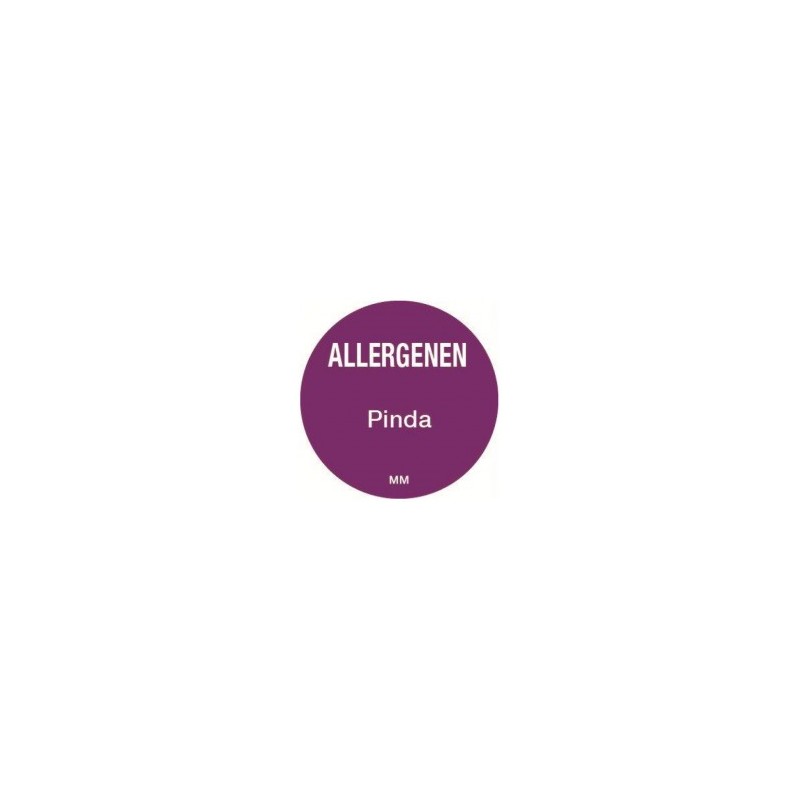 Allergie sticker 'Pinda' rond 25 mm, 1000/rol