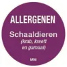 Allergie sticker 'Ei' rond 25 mm, 1000/rol