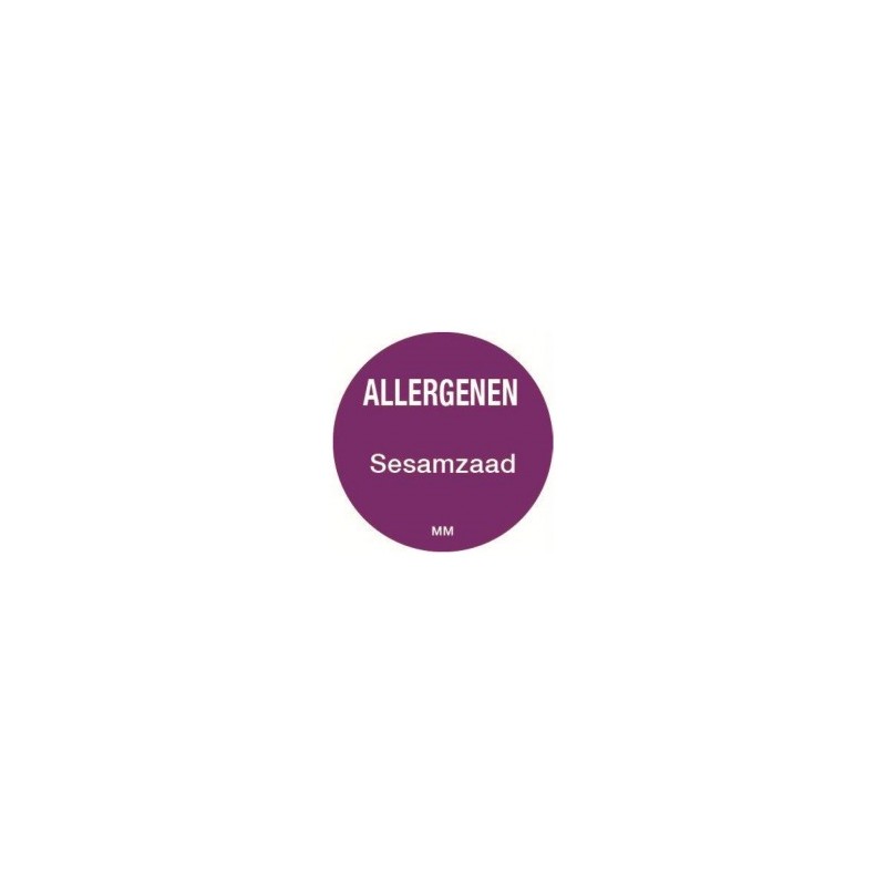 Allergie sticker 'Ei' rond 25 mm, 1000/rol