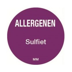 Allergy Label 'Sulfite' round 25 mm, 1000/roll