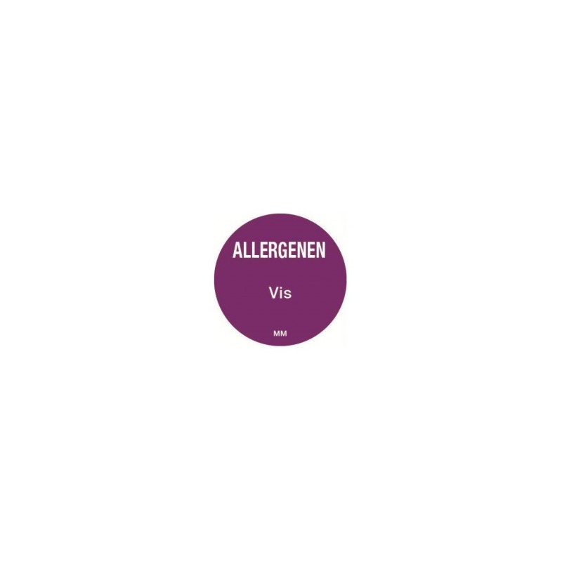 Allergie sticker 'Ei' rond 25 mm, 1000/rol