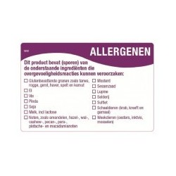 Allergie sticker 'Ei' rond 25 mm, 1000/rol