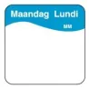 Makk. Verwijderbare Sticker 'Maandag', 1000/rol