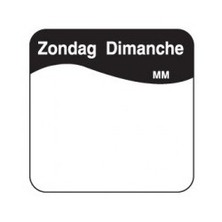 Makk. Verwijderbare Sticker 'Zondag', 1000/rol