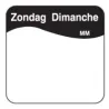 Makk. Verwijderbare Sticker 'Zondag', 1000/rol