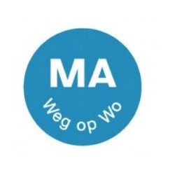 Perm. Sticker 'Ma weg op Wo' 1000/rol