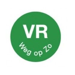 Perm. Sticker 'Vr weg op Zo' 1000/rol