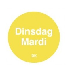 Permanente Sticker 'Dinsdag' 1000/rol