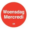 Permanente Sticker 'Woensdag' 1000/rol