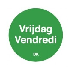 Permanente Sticker 'Vrijdag' 1000/rol