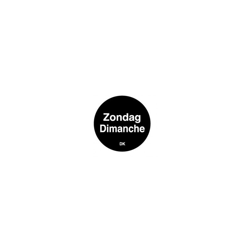 Permanente Sticker 'Zondag' 1000/rol