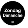 Permanente Sticker 'Zondag' 1000/rol