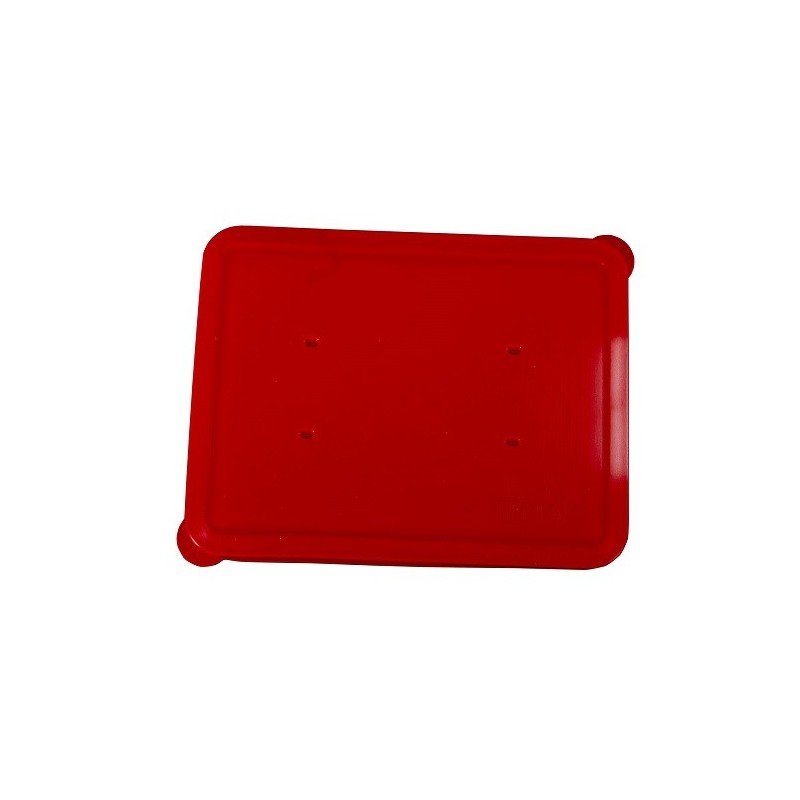 Rectangular lid red
