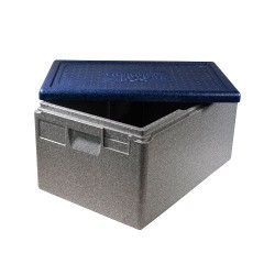 Thermobox 1/1 GN  premium 25 cm gray/blue