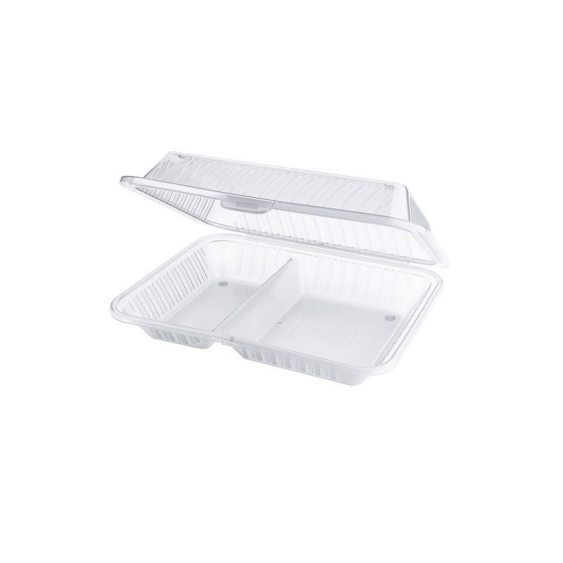 PP 2-compartment dish white (12 st)