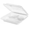 PP 3-compartment dish flat lid white (12 st)